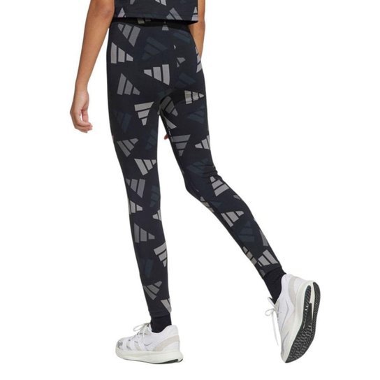 Calça Legging Adidas Essentials Logo Celebration Infantil - Preto 11-12