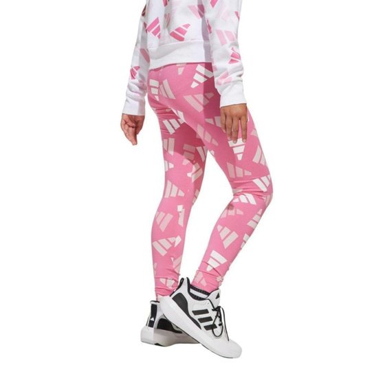 Calça Legging Adidas Essentials Logo Celebration Infantil - Rosa 11-12