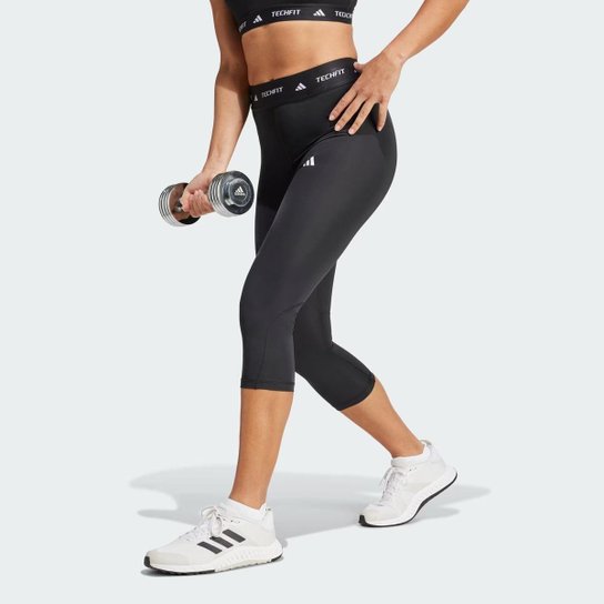 Calça Legging Adidas Techfit Capri Feminina