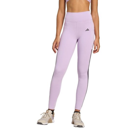 Calça legging de Comprimento Total Optime Três Listras Adidas Feminina