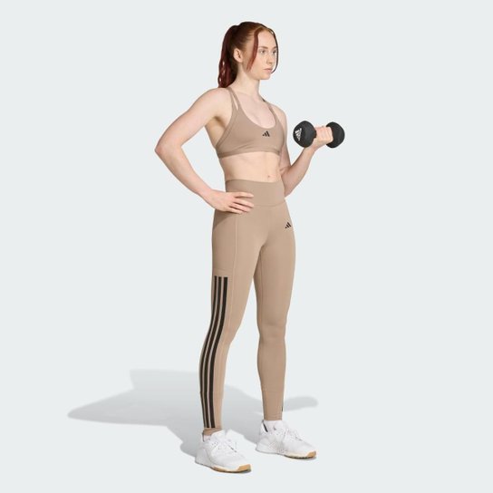 Calça legging de Comprimento Total Optime Três Listras Adidas Feminina