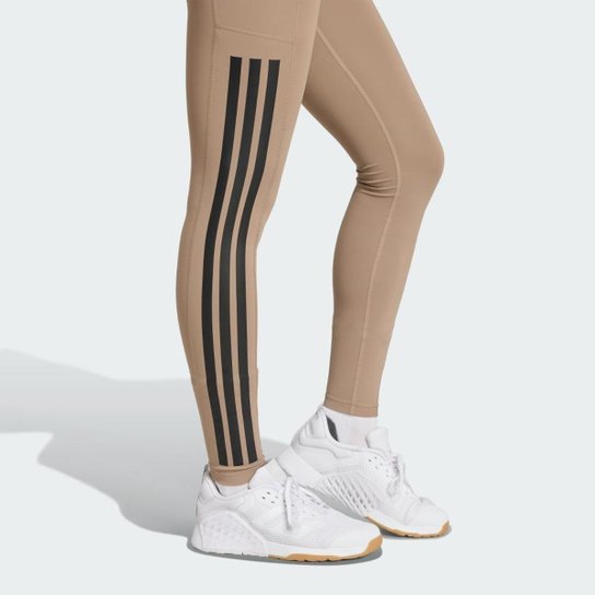 Calça legging de Comprimento Total Optime Três Listras Adidas Feminina