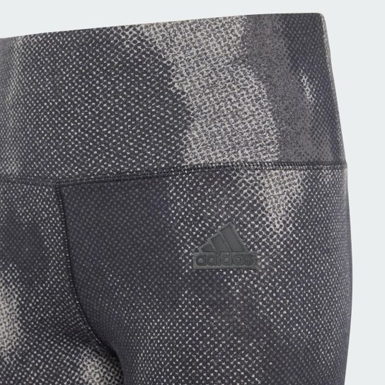 Calça Legging Infantil Adidas Algodão 7/8 Estampada Future Icons Feminina
