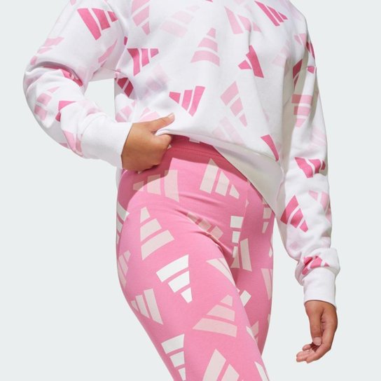 Calça Legging Infantil Adidas Seasonal Essentials Logo Celebration
