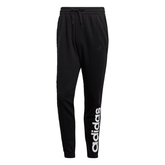 Calça Moletinho Tapered Elastic Cuff Logo Adidas