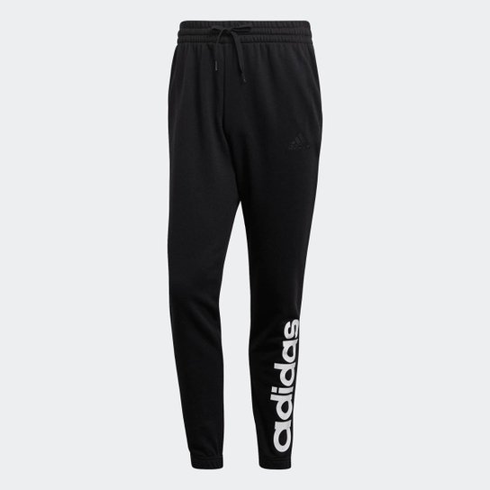 Calça Moletinho Tapered Elastic Cuff Logo Adidas
