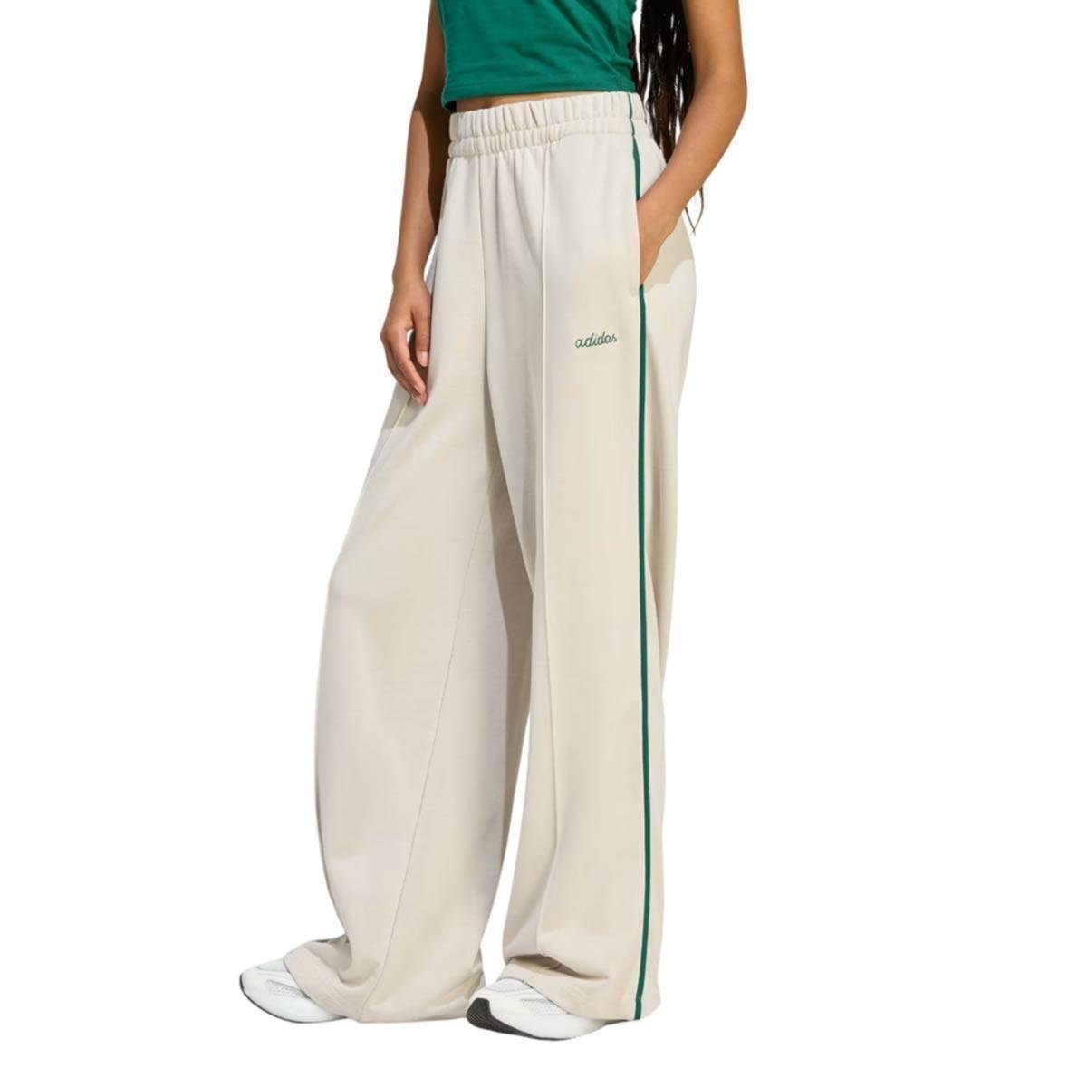 Calça Moletom Feminina Adidas Pantalona Bege - JZ0192 | Loja do Inter