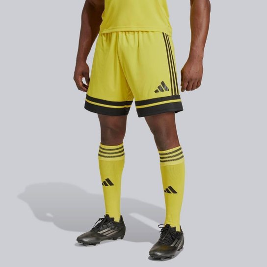 Calção Adidas Squadra 25 Amarelo e Preto