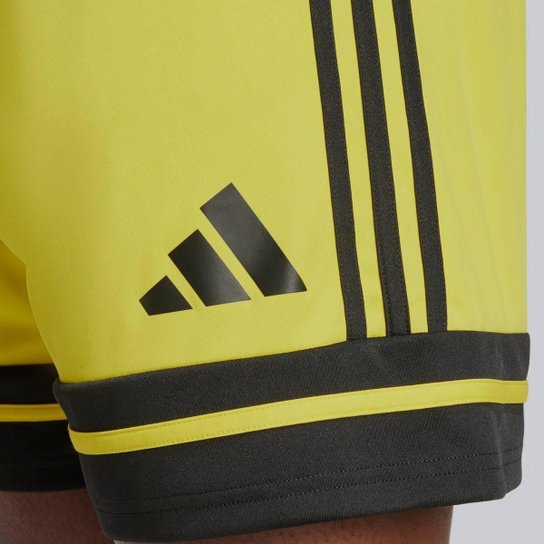 Calção Adidas Squadra 25 Amarelo e Preto