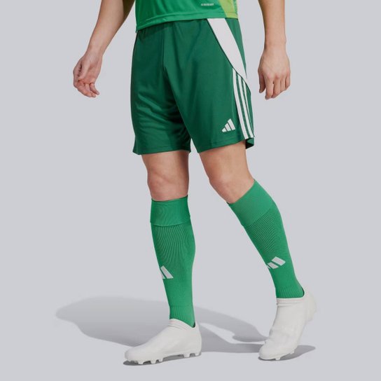 Calção Adidas Tiro 24 Verde e Branco