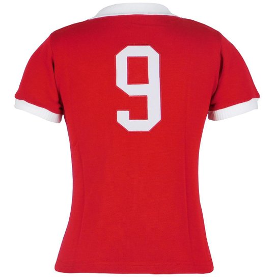 Camisa Baby Look Feminina Retrô Internacional Gola Polo Nº 9