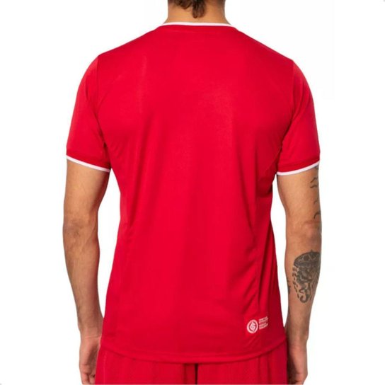 Camisa Internacional Adulto Oficial Retrô Vintage Vermelha