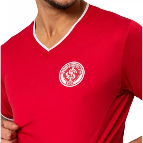 Camisa Internacional Adulto Oficial Retrô Vintage Vermelha