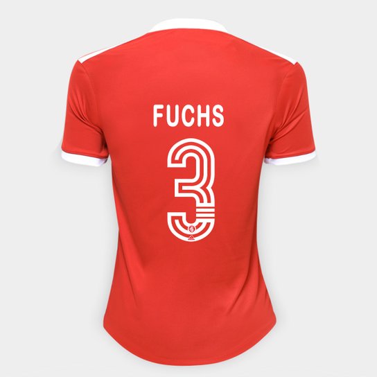 Camisa Internacional I 20/21 Nº 3 Fuchs Torcedor Adidas Feminina - Vermelho