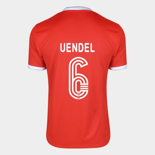 Camisa Internacional I 20/21 Nº 6 Uendel Torcedor Adidas Masculina - Vermelho