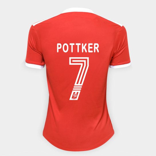 Camisa Internacional I 20/21 Nº 7 Pottker Torcedor Adidas Feminina - Vermelho
