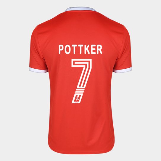 Camisa Internacional I 20/21 Nº 7 Pottker Torcedor Adidas Masculina - Vermelho