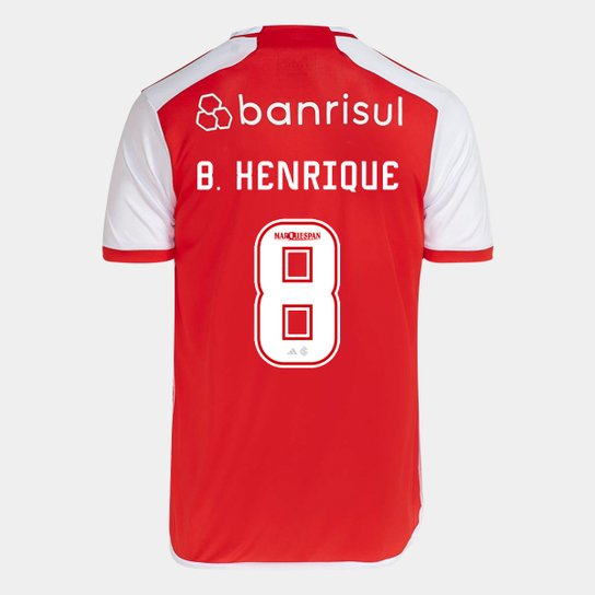 Camisa Internacional I 24/25 - B. Henrique N° 8 - Torcedor Adidas Masculina
