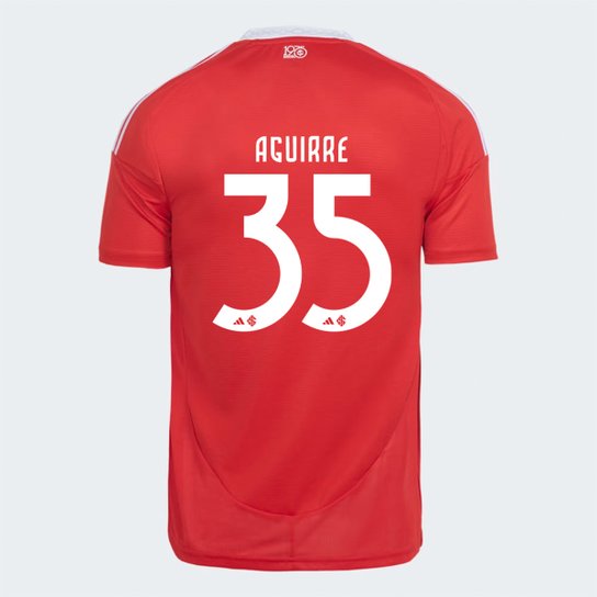 Camisa Internacional I 25/26 Aguirre nº 35 Torcedor Adidas Masculina