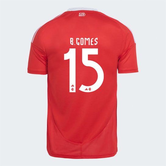 Camisa Internacional I 25/26 Bruno Gomes nº 15 Torcedor Adidas Masculina