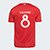 Camisa Internacional I 25/26 Bruno Henrique nº 8 Torcedor Adidas Masculina - Vermelho