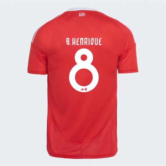 Camisa Internacional I 25/26 Bruno Henrique nº 8 Torcedor Adidas Masculina