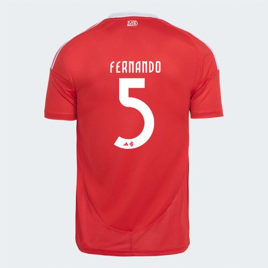 Camisa Internacional I 25/26 Fernando nº 5 Torcedor Adidas Masculina