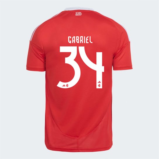 Camisa Internacional I 25/26 Gabriel Carvalho nº 34 Torcedor Adidas Masculina