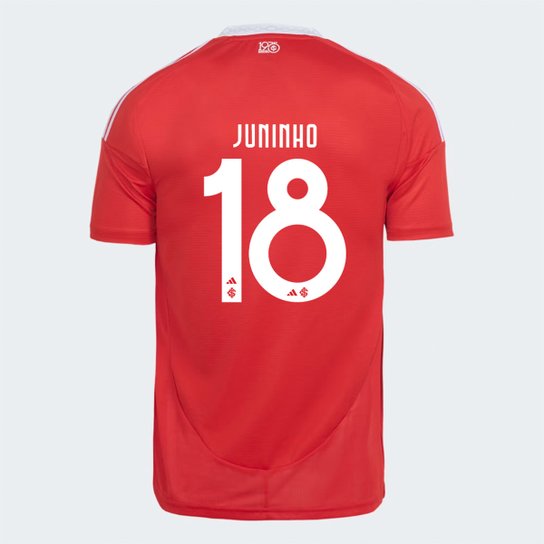 Camisa Internacional I 25/26 Juninho nº 18 Torcedor Adidas Masculina
