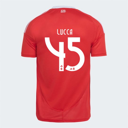 Camisa Internacional I 25/26 Lucca nº 45 Torcedor Adidas Masculina