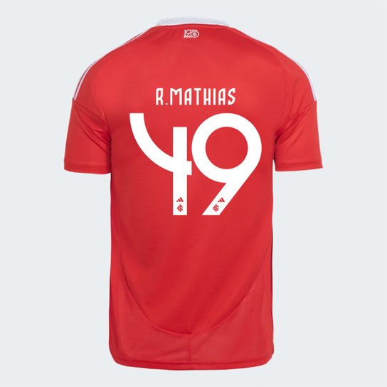 Camisa Internacional I 25/26 Mathias nº 49 Torcedor Adidas Masculina