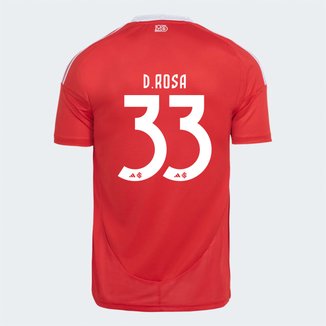 Camisa Internacional I 25/26 Rosa nº 33 Torcedor Adidas Masculina