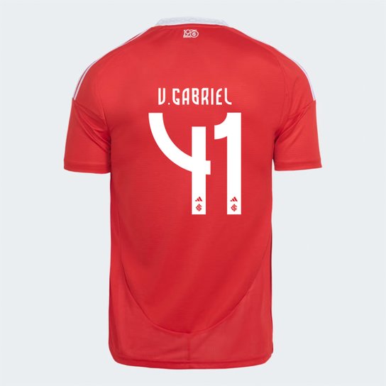 Camisa Internacional I 25/26 Victor Gabriel nº 41 Torcedor Adidas Masculina