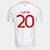Camisa Internacional II 25/26 Clayton nº 20 Torcedor Adidas Masculina - Branco