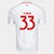 Camisa Internacional II 25/26 Rosa nº 33 Torcedor Adidas Masculina - Branco