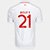 Camisa Internacional II 25/26 Wesley nº 21 Torcedor Adidas Masculina - Branco