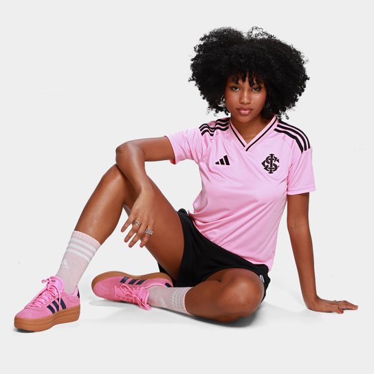 Camisa Internacional Outubro Rosa 25/26 s/n Torcedor Adidas Feminina