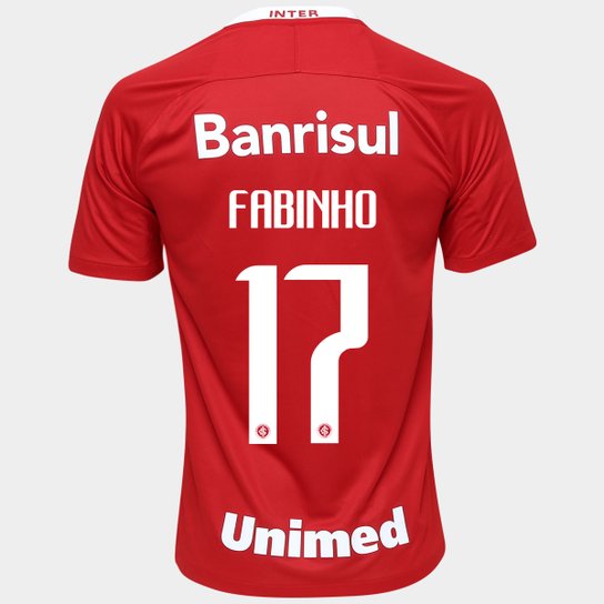 Camisa Nike Internacional I 2016 nº 17 Fabinho Loja do Inter