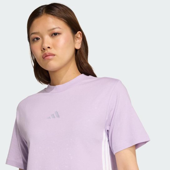 Camiseta Adidas 3 Listras Feminina