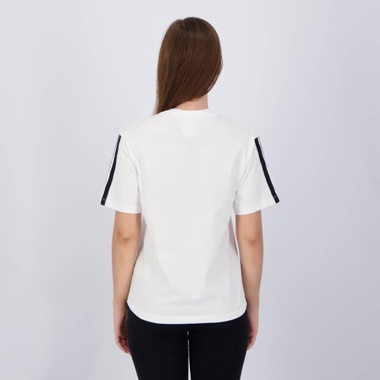 Camiseta Adidas 3 Stripes Feminina Branca