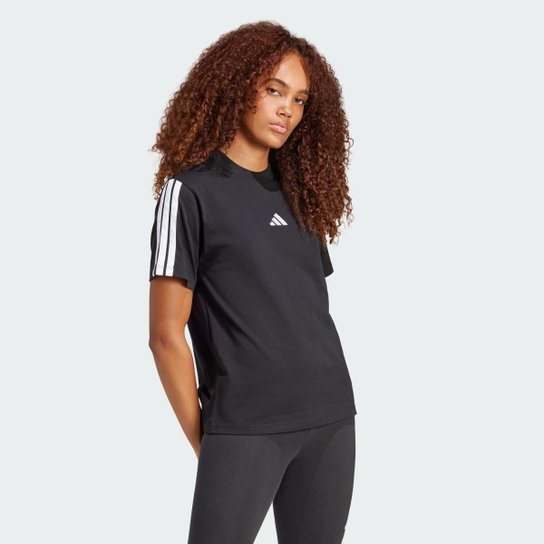 Camiseta Adidas Algodão Essentials Três Listras Feminina