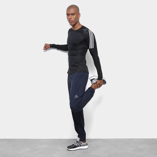 Camiseta Adidas Alphaskin Sport 3 Stripes Manga Longa Masculina Loja Do Inter