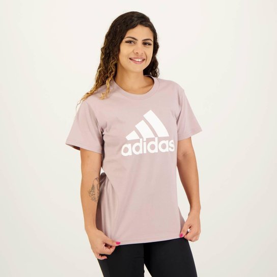 Camiseta Adidas Big Logo Feminina Lilás