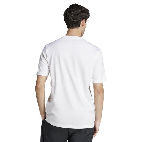 Camiseta Adidas Camo Logo Masculino Branco e Verde