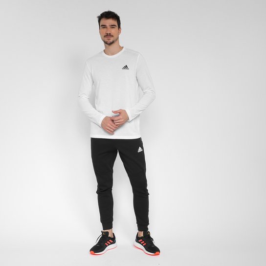 Camiseta Adidas D2M Feelready Manga Longa Masculina