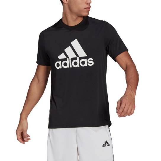 Camiseta Adidas D2M Logo Feelready Masculina