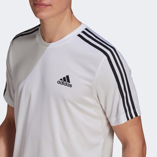 Camiseta Adidas Designed to Move Sport 3 Listras Masculina