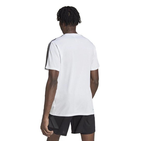Camiseta Adidas Essentials 3-Stripes Masculina - Branco e Preto 2GG