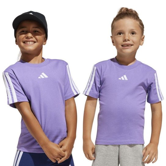 Camiseta Adidas Essentials Infantil - Lilás 5-6