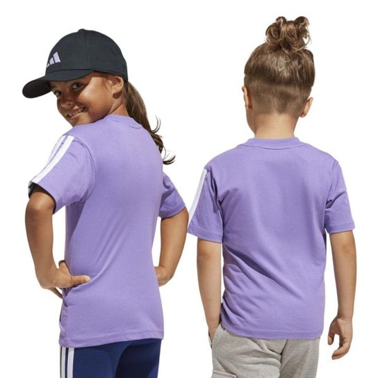 Camiseta Adidas Essentials Infantil - Lilás 5-6
